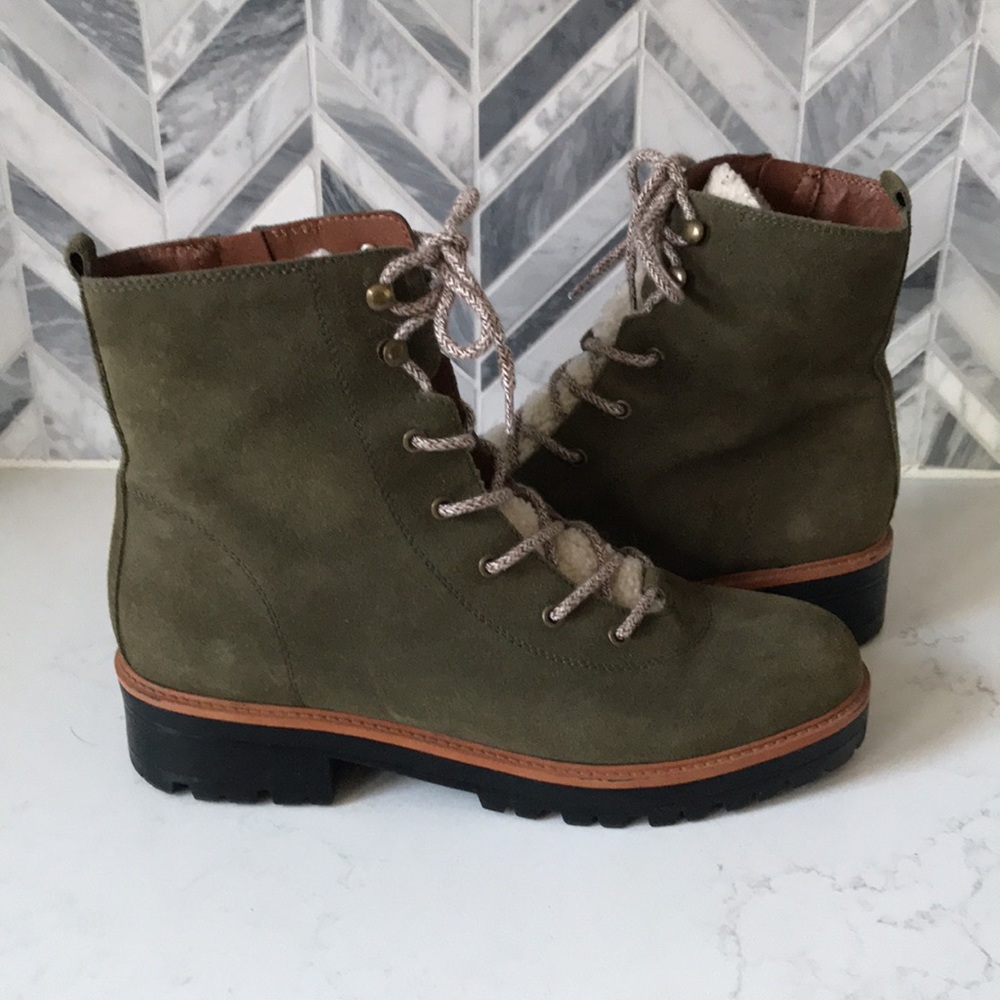 Marc Fisher Green Suede Izma bootie - Picture 6 of 9